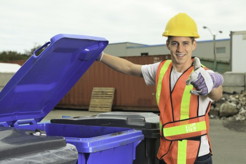Crew loading mixed commercial waste from a shopfront in Richmond